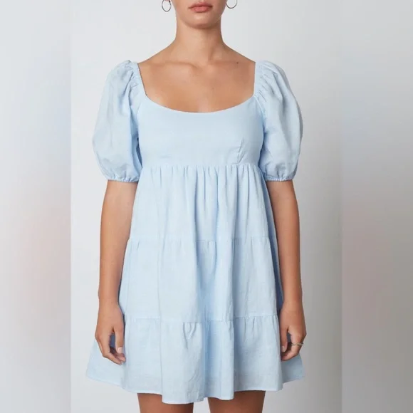 light blue puffy short dress Short Blue Puffy Dress For Girls 10y